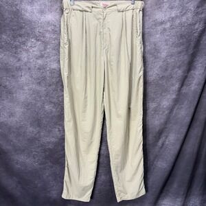 RailRiders Nylon Pleated Hiking Pants Mens XL Tan Quick Dry Trekking Gorpcore